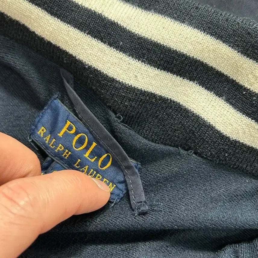 [BUNJANG] Polo Ralph Lauren Navy Poly-Shell Blouson Jacket / 폴로 랄프로렌 네이비 폴리쉘 블루종 자켓