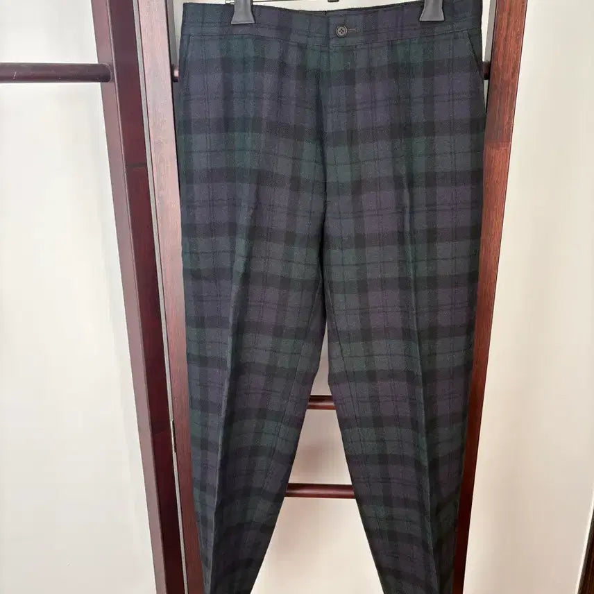 [BUNJANG] Captain Sunshine Black Watch Check Wool Pants / 캡틴선샤인 블랙워치 체크울 팬츠