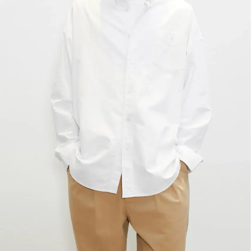 [BUNJANG] Musinsa V2 Oxford Shirt White M / (반택무료/새제품) 무신사 브이투 옥스포드 셔츠 화이트 M
