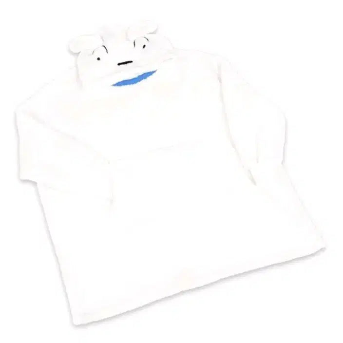 [BUNJANG] Ddancomma White Dog Big Hooded Blanket / 댄꼼마 짱구 흰둥이 빅후드 티셔츠 담요