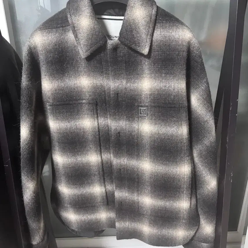 [BUNJANG] Wooyoungmi Brown Ombre Check Jacket / 우영미 브라운 옴브레 체크 자켓