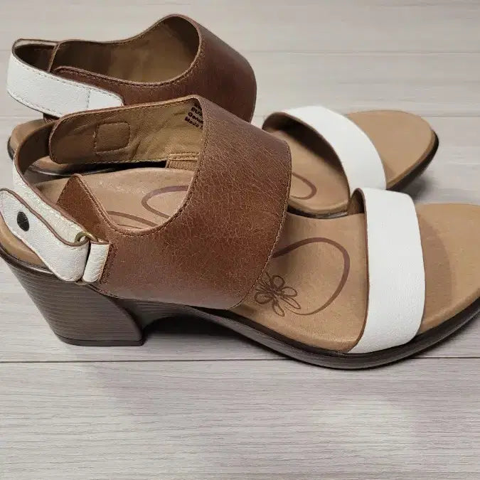 [BUNJANG] Aetrex Leather Sandals (235mm, 7cm Heel) / Aetrex 에트렉스 해외직구 가죽샌들 수입 새제품 235mm 굽7cm