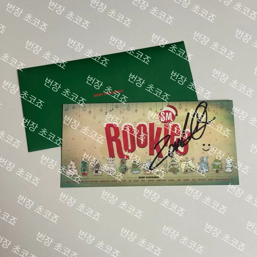 텐 루키즈쇼 친필싸인 카드 엽서 루키즈 NCT WayV 웨이션브이 포카