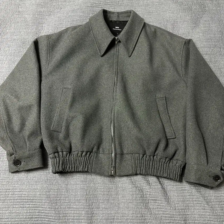 [BUNJANG] Cropped Blouson Gray Jacket / (L) 크롭 블루종 그레이
