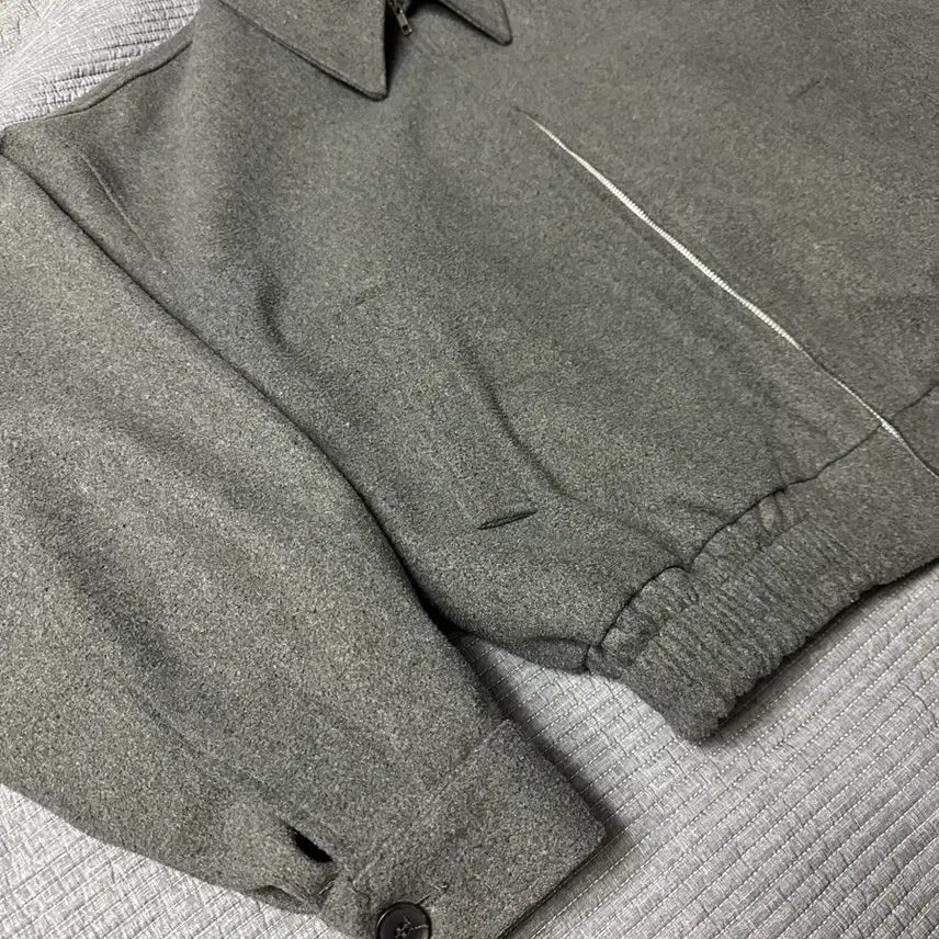 [BUNJANG] Cropped Blouson Gray Jacket / (L) 크롭 블루종 그레이