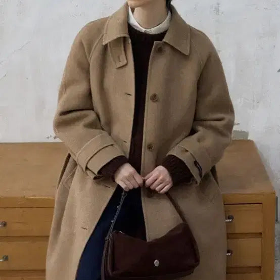 [BUNJANG] OSTKAKA Soft Shoulder Mini Suede Brown Bag / 오스트카카 소프트숄더 미니스웨이드 브라운 / 오스트카카가방 / 스웨이드가