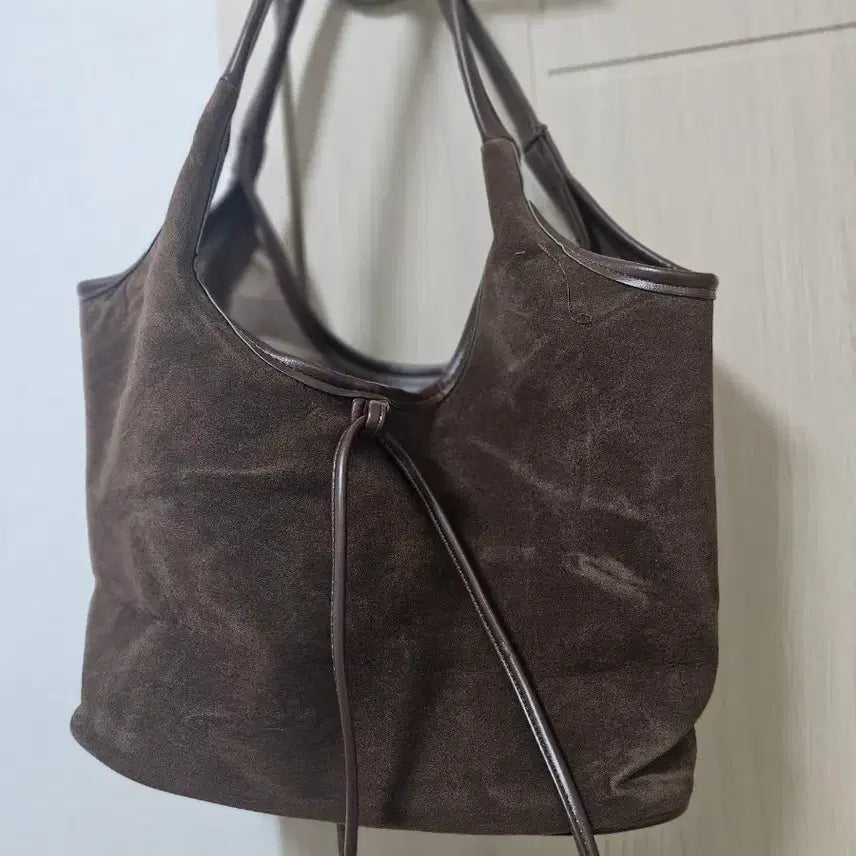 [BUNJANG] Brown Suede Shoulder Bag / 브라운 스웨이드 숄더백