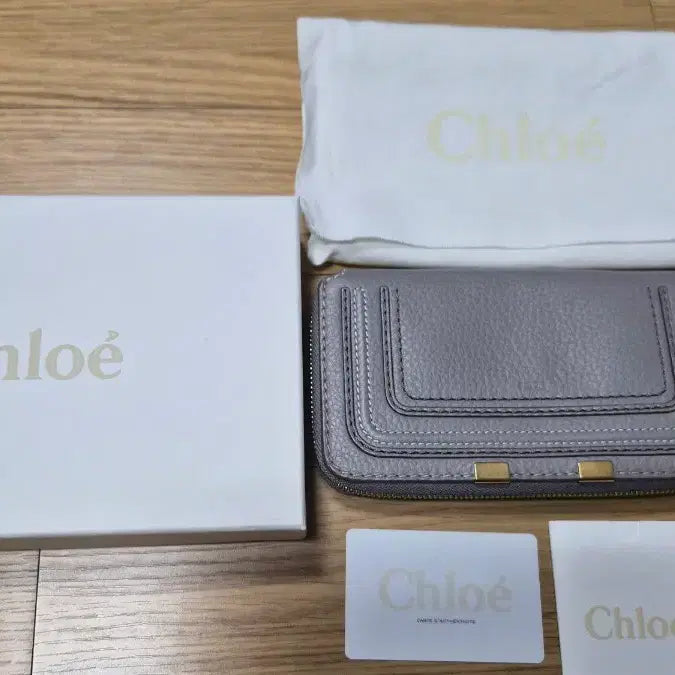 [BUNJANG] Chloe Marcie Long Wallet Gray Full Set / 정품 끌로에 마르씨 장지갑 그레이 풀세트