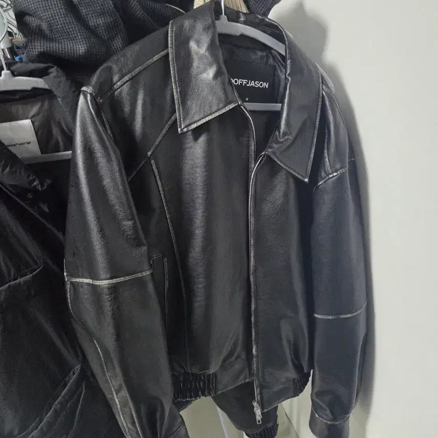 [BUNJANG] Dope Jayson Washing Leather Blouson Jacket M / 도프제이슨 워싱 레더 블루종 자켓 M