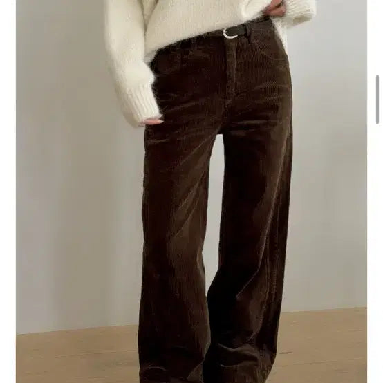 [BUNJANG] Corduroy Pants (Brown) - Women's Slacks / 코듀로이팬츠(브라운)m / 코듀로이바지 / 출근룩 / 여성바지
