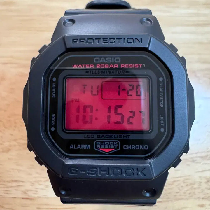 [BUNJANG] G-Shock DW-5600BBR Watch / 지샥 스퀘어 [DW-5600BBR] 블랙 & 레드 (미사용품)