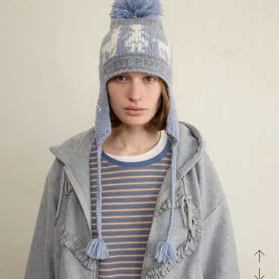 [BUNJANG] Fun From Fun Nomad Earmuff Hat - Blue / 새상품) 펀프롬펀 노마드 이어머프 귀덮개 털모자 Blue