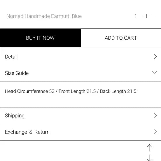 [BUNJANG] Fun From Fun Nomad Earmuff Hat - Blue / 새상품) 펀프롬펀 노마드 이어머프 귀덮개 털모자 Blue