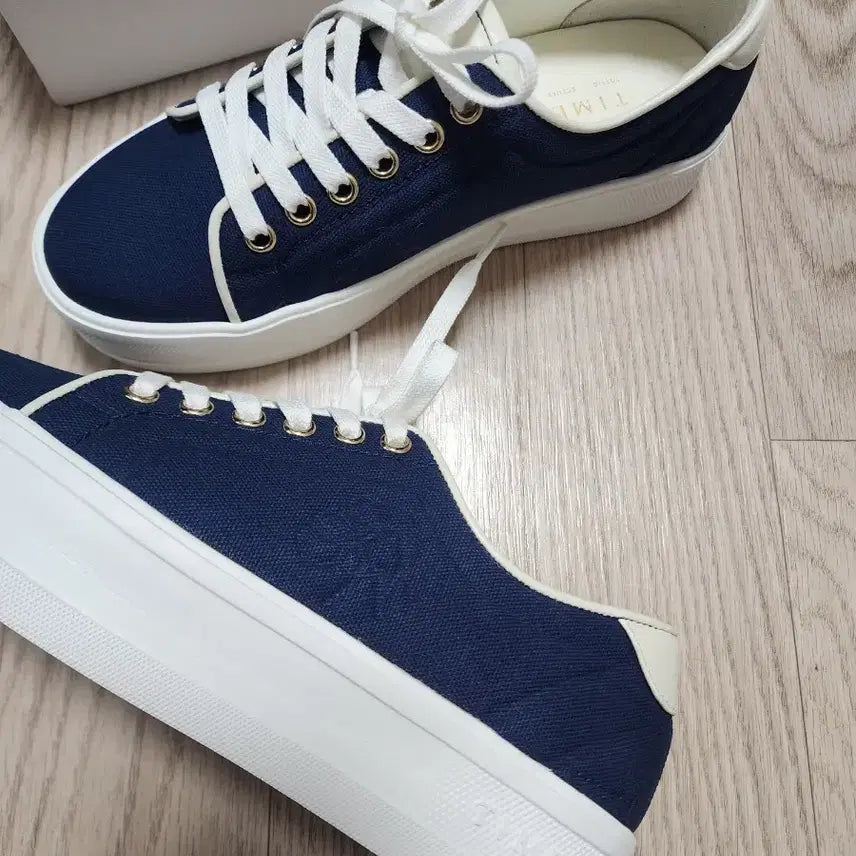 [BUNJANG] Time Leather Trimmed Sneakers / [230] 한섬 타임 레더 트리밍 스니커즈 운동화. 새상품