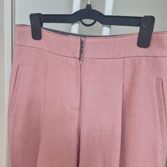 [BUNJANG] Z_knit Pink Wide Leg Pants / 지컷 (67-94/55)울혼용 핑크색 핀턱 와이드 부츠컷 팬츠