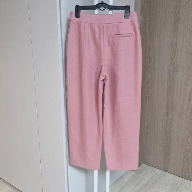 [BUNJANG] Z_knit Pink Wide Leg Pants / 지컷 (67-94/55)울혼용 핑크색 핀턱 와이드 부츠컷 팬츠