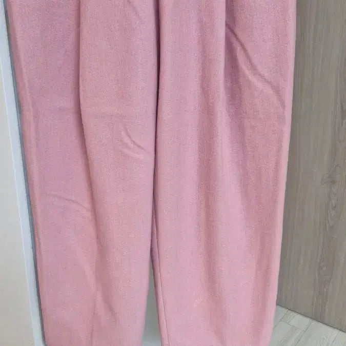 [BUNJANG] Z_knit Pink Wide Leg Pants / 지컷 (67-94/55)울혼용 핑크색 핀턱 와이드 부츠컷 팬츠