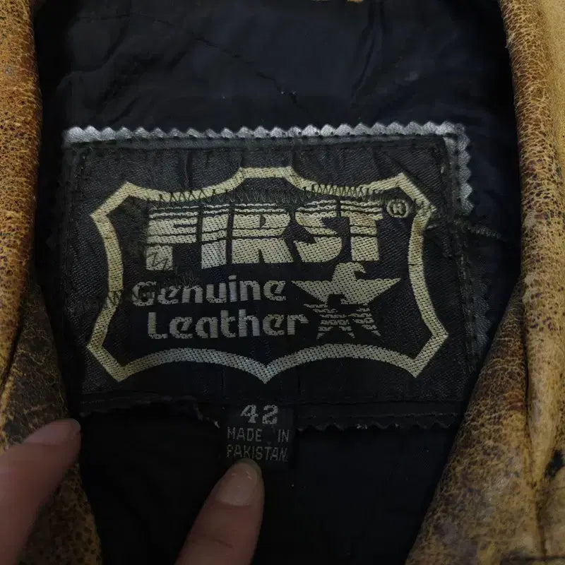 [BUNJANG] Leather Jacket / [42] FIRST GENUINE LEATHER 가죽 자켓 라이더