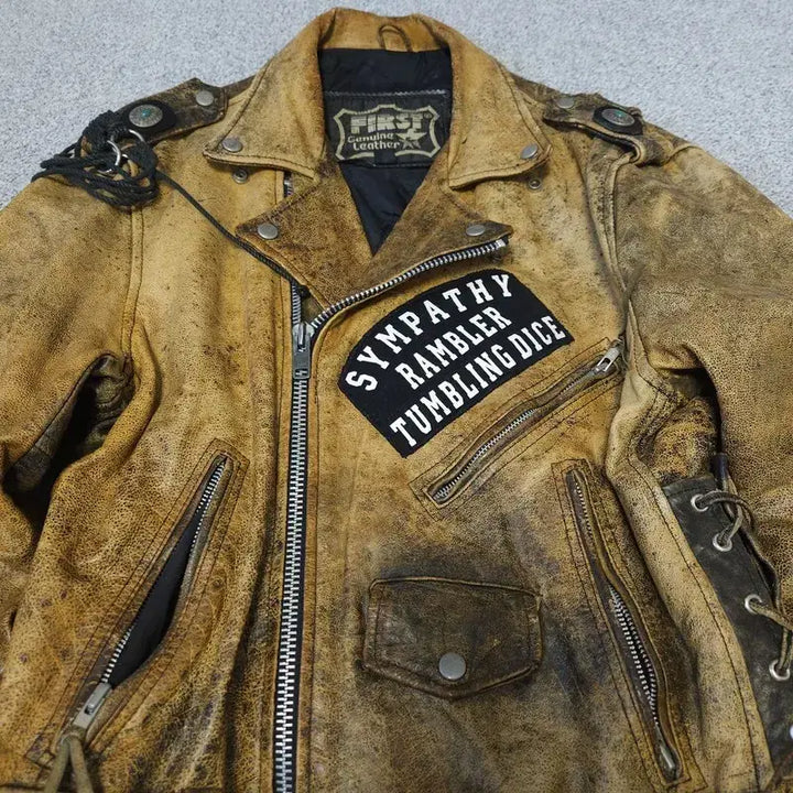 [BUNJANG] Leather Jacket / [42] FIRST GENUINE LEATHER 가죽 자켓 라이더
