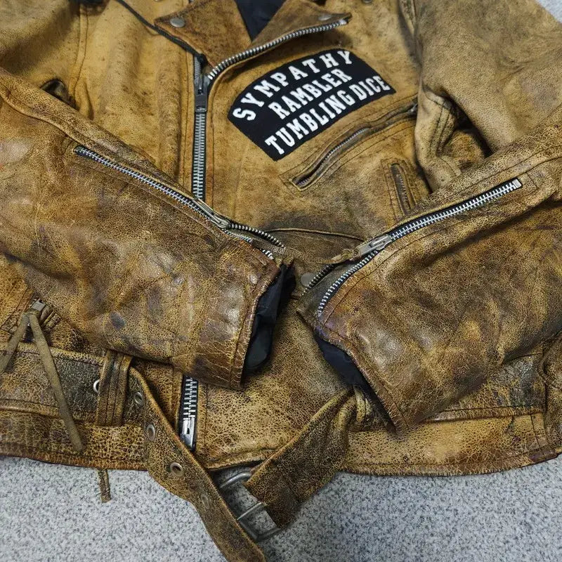 [BUNJANG] Leather Jacket / [42] FIRST GENUINE LEATHER 가죽 자켓 라이더