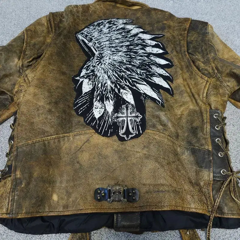 [BUNJANG] Leather Jacket / [42] FIRST GENUINE LEATHER 가죽 자켓 라이더