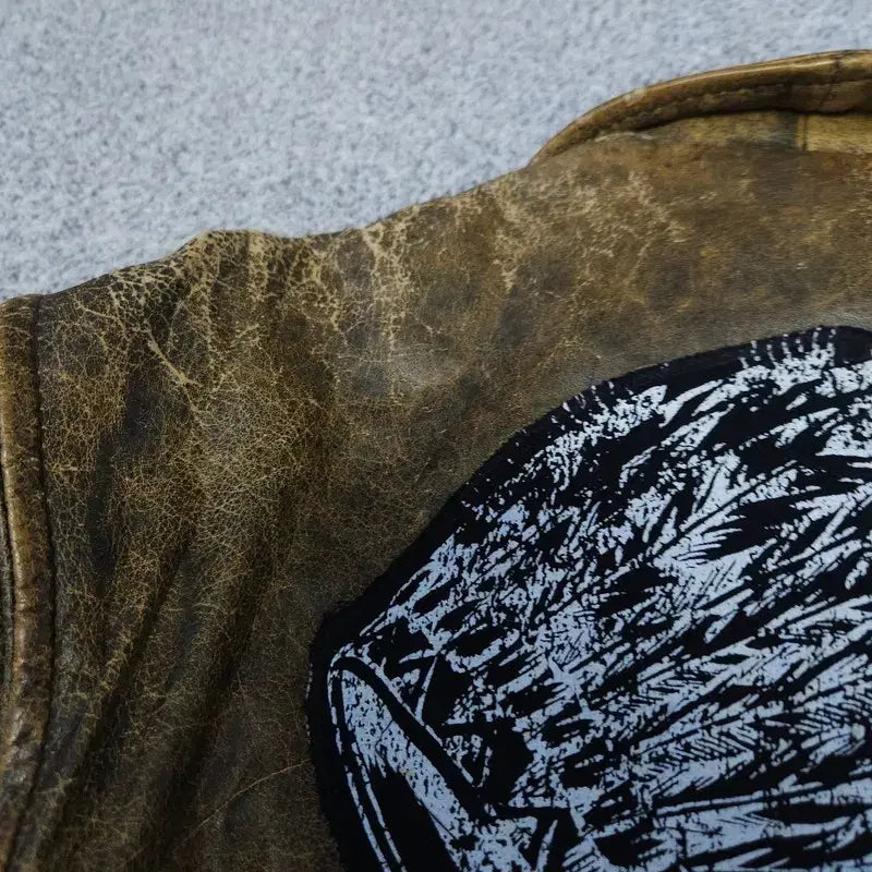 [BUNJANG] Leather Jacket / [42] FIRST GENUINE LEATHER 가죽 자켓 라이더