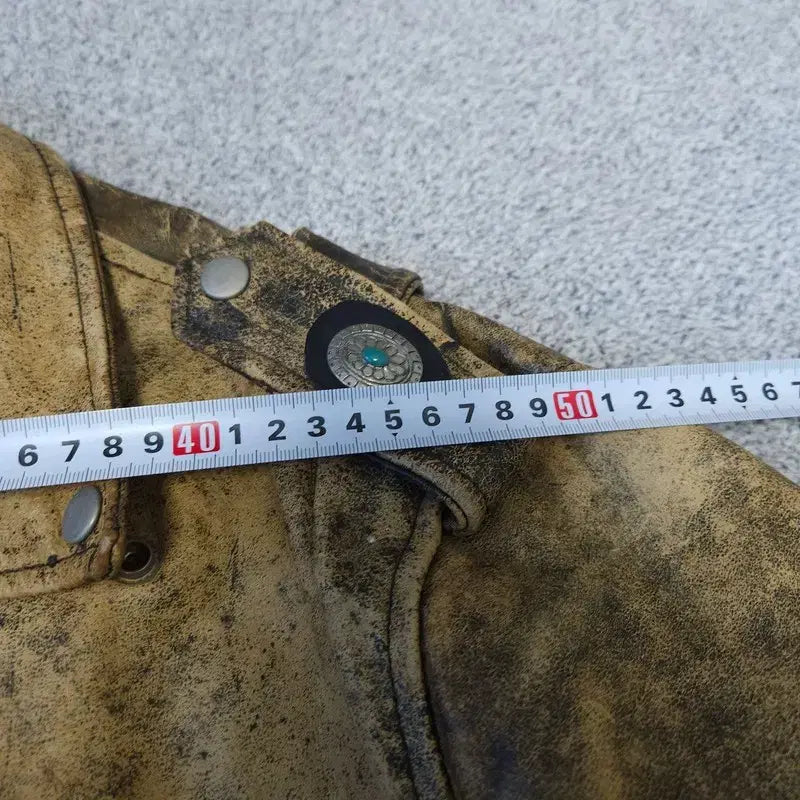 [BUNJANG] Leather Jacket / [42] FIRST GENUINE LEATHER 가죽 자켓 라이더