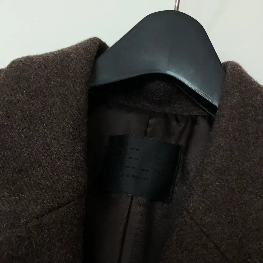 [BUNJANG] Riel 22 First Single Wool Jacket Brown Half Coat / 리엘 22년 퍼스트 싱글 울자켓 브라운 하프코트 결혼식 하객룩 출근룩리엘