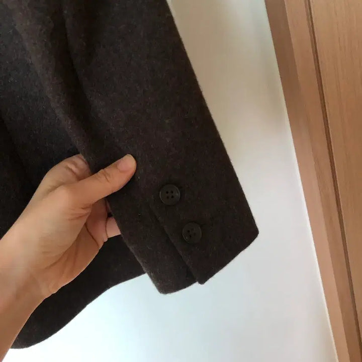 [BUNJANG] Riel 22 First Single Wool Jacket Brown Half Coat / 리엘 22년 퍼스트 싱글 울자켓 브라운 하프코트 결혼식 하객룩 출근룩리엘