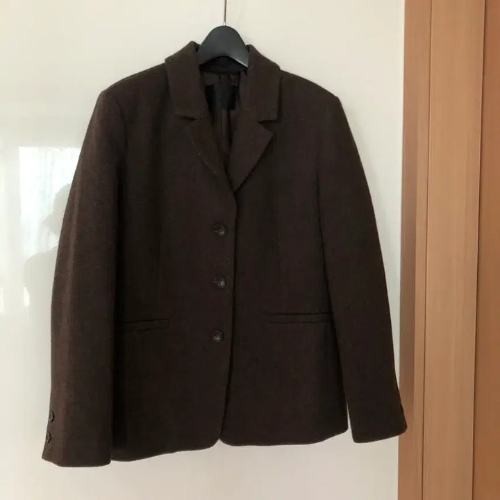 [BUNJANG] Riel 22 First Single Wool Jacket Brown Half Coat / 리엘 22년 퍼스트 싱글 울자켓 브라운 하프코트 결혼식 하객룩 출근룩리엘