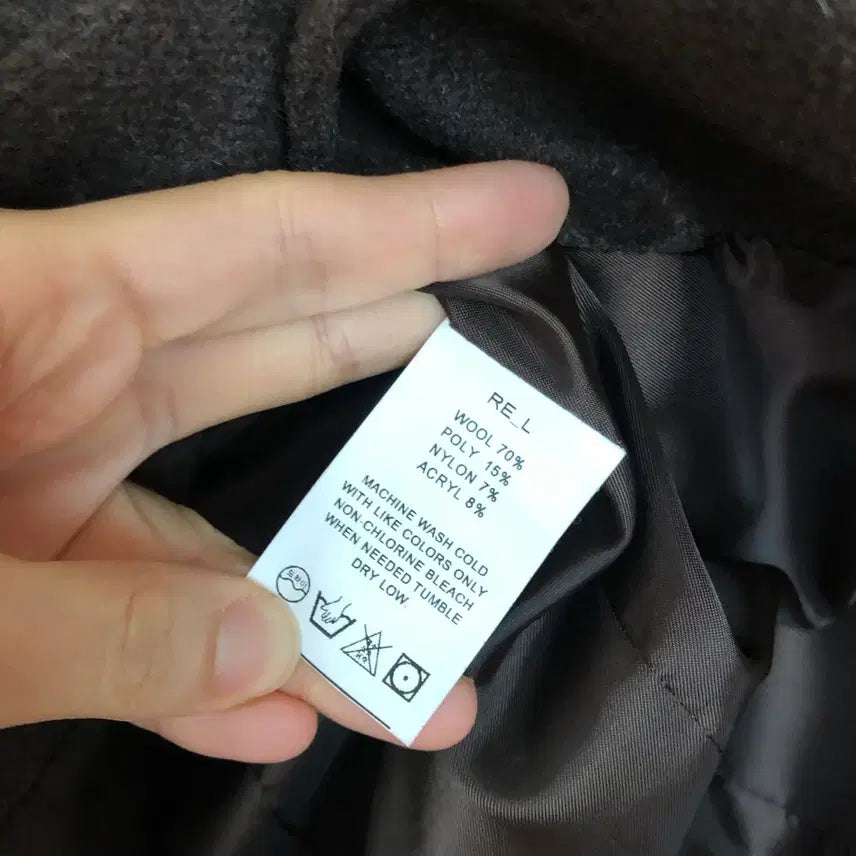 [BUNJANG] Riel 22 First Single Wool Jacket Brown Half Coat / 리엘 22년 퍼스트 싱글 울자켓 브라운 하프코트 결혼식 하객룩 출근룩리엘