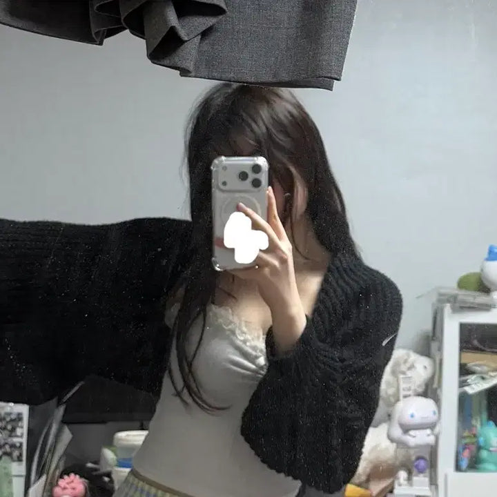 [BUNJANG] Black Bolero Cardigan / 검정 볼레로 가디건
