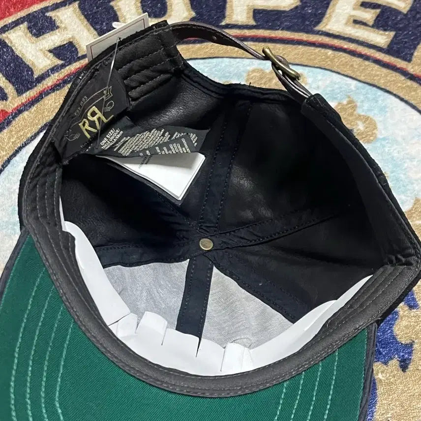 [BUNJANG] RRL Logo Suede Ball Cap / 더블알엘 (RRL) 로고 스웨이드 볼캡