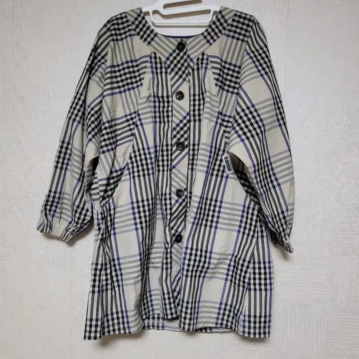[BUNJANG] Kansai Vintage Check Apron Jacket / 빈티지 Kansai 체크 자켓 에이프런 프리사이즈