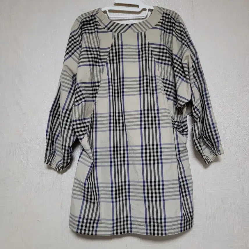 [BUNJANG] Kansai Vintage Check Apron Jacket / 빈티지 Kansai 체크 자켓 에이프런 프리사이즈