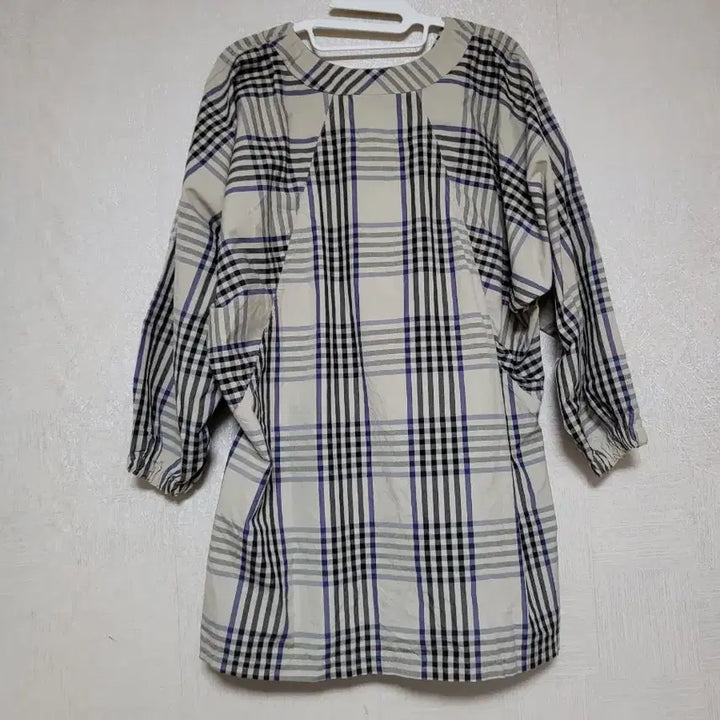 [BUNJANG] Kansai Vintage Check Apron Jacket / 빈티지 Kansai 체크 자켓 에이프런 프리사이즈
