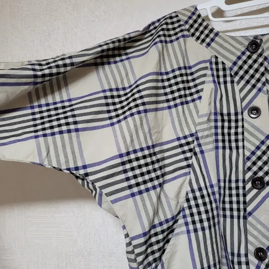 [BUNJANG] Kansai Vintage Check Apron Jacket / 빈티지 Kansai 체크 자켓 에이프런 프리사이즈