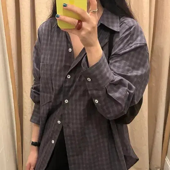 [BUNJANG] Love by Mood Powder Check Shirt / 러브바이무드 Powder Check Shirt 셔츠