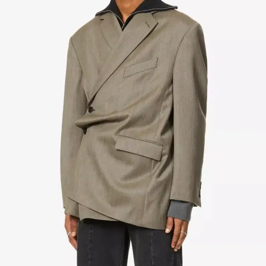[BUNJANG] Martin Rose Twist Wrap Blazer / [S] 마틴로즈 트위스트 랩 블레이저