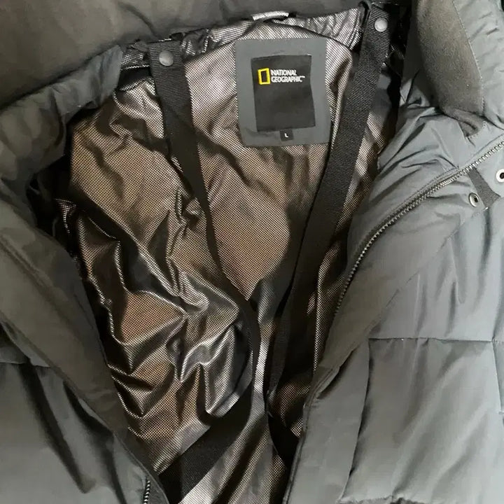 [BUNJANG] National Geographic Cayman 3 Goose Down Long Padded Jacket Charcoal / 네셔널 지오그래픽 카이만 3 구스다운 롱패딩 챠콜 L사이즈
