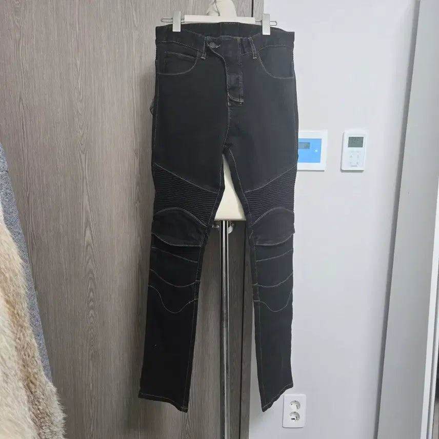 [BUNJANG] Komine Black Biker Jeans S / 코미네 미사용품 블랙 바이커  청바지  S