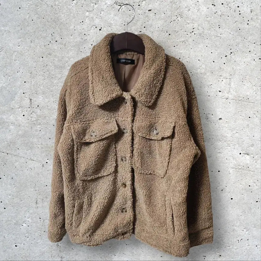 [BUNJANG] Chipclip Fleece Jacket (Size L) / 칩클립 뽀글이 자켓 (100/L)