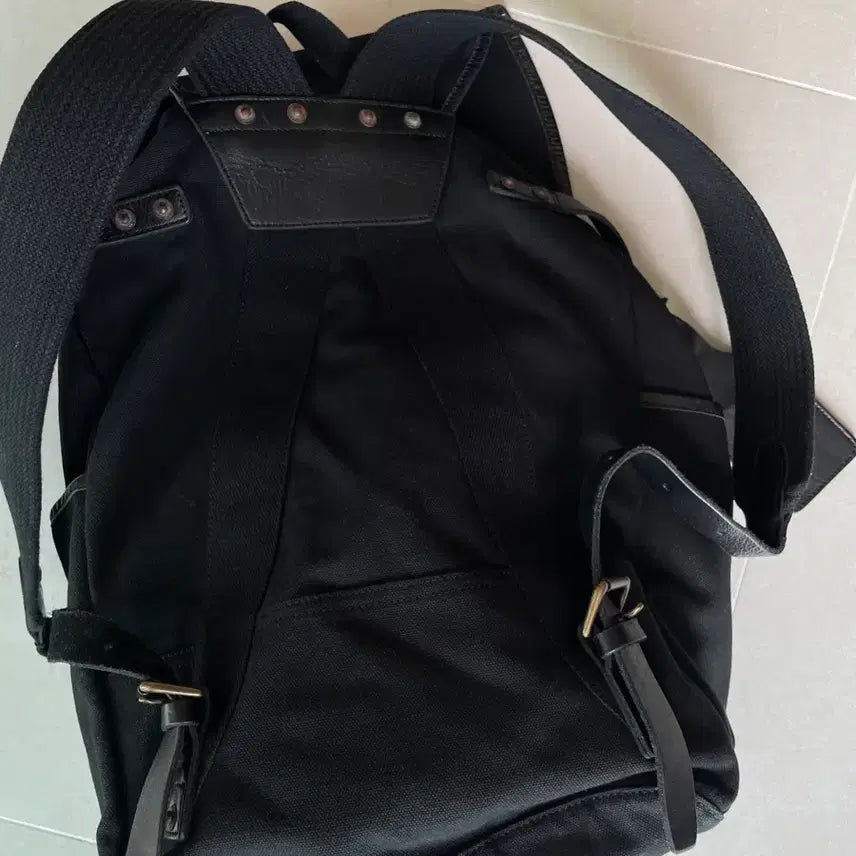 [BUNJANG] Polo Ralph Lauren Canvas Cotton Leather Backpack / 폴로 랄프로렌 캔버스코튼 레더 백팩
