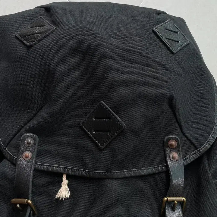[BUNJANG] Polo Ralph Lauren Canvas Cotton Leather Backpack / 폴로 랄프로렌 캔버스코튼 레더 백팩