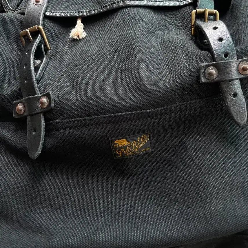 [BUNJANG] Polo Ralph Lauren Canvas Cotton Leather Backpack / 폴로 랄프로렌 캔버스코튼 레더 백팩