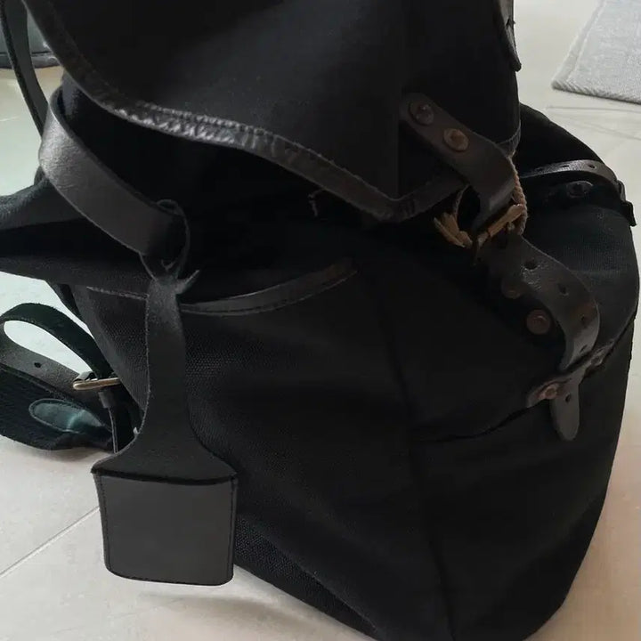 [BUNJANG] Polo Ralph Lauren Canvas Cotton Leather Backpack / 폴로 랄프로렌 캔버스코튼 레더 백팩
