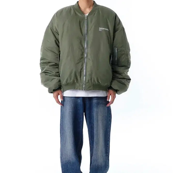 [BUNJANG] OY Openyard MA-1 Bomber Jacket Khaki / OY 오와이 오픈야드 MA-1 봄버 자켓 카키