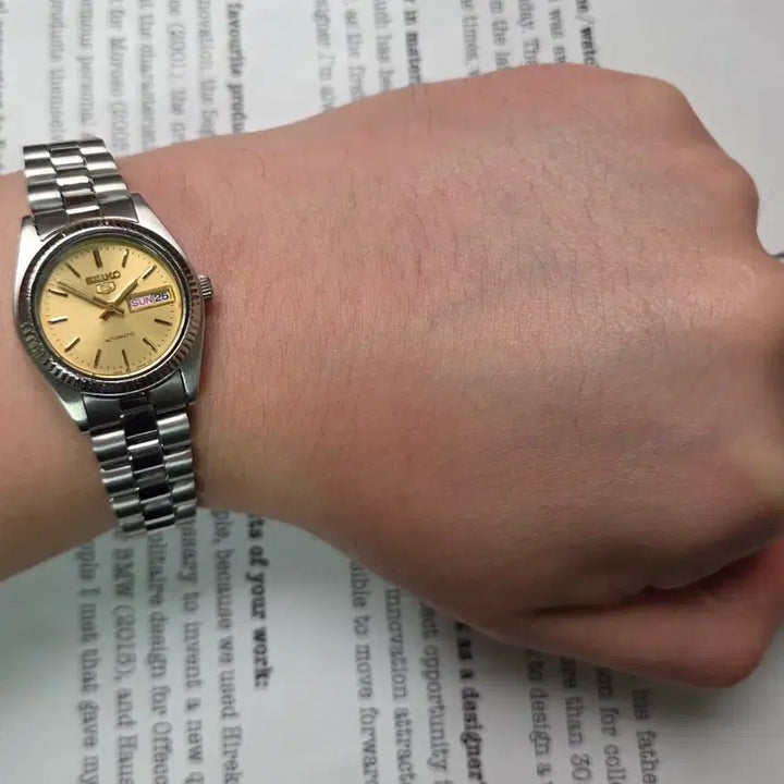 [BUNJANG] Seiko Day-Date Champagne Dial Fluted Bezel Automatic Women's Watch / 빈티지 세이코 데이데이트 샴골판 플루티드베젤 오토매틱 여성용