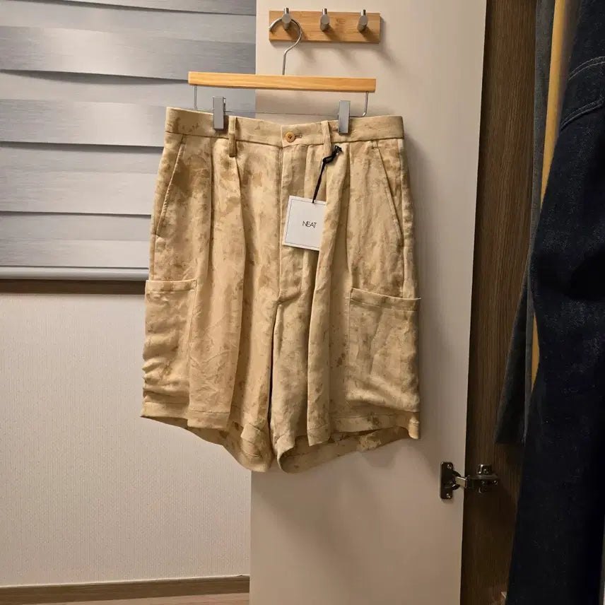 [BUNJANG] Neat Beige Knit Shorts / 니트 반바지 (베이지, M 사이즈)