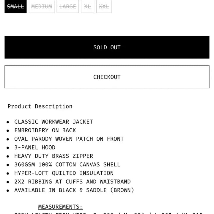 [BUNJANG] FUCT Canvas Work Jacket S / *마지막가격* [새상품] FUCT 퍽트 캔버스 워크 자켓 S